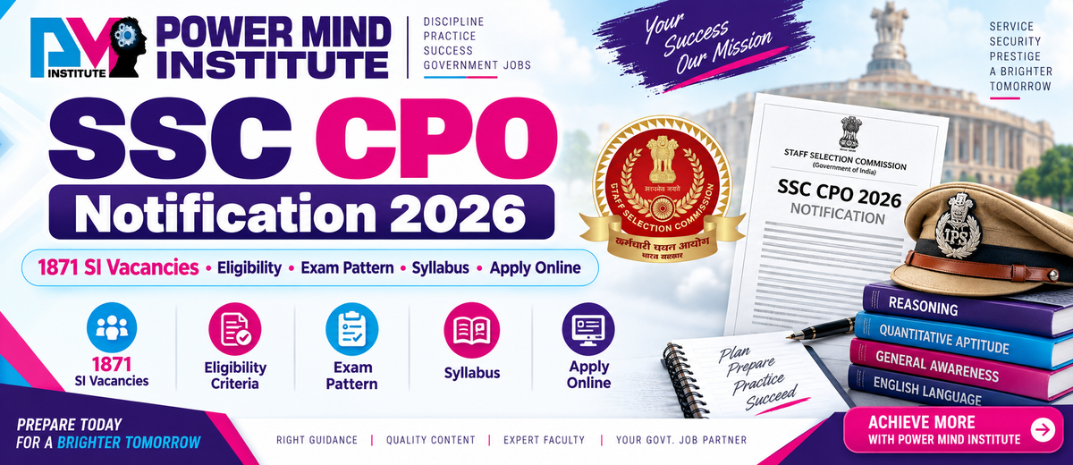 SSC CPO Notification 2026: 1871 SI Vacancies, Eligibility, Exam Pattern, Syllabus & Apply Online
