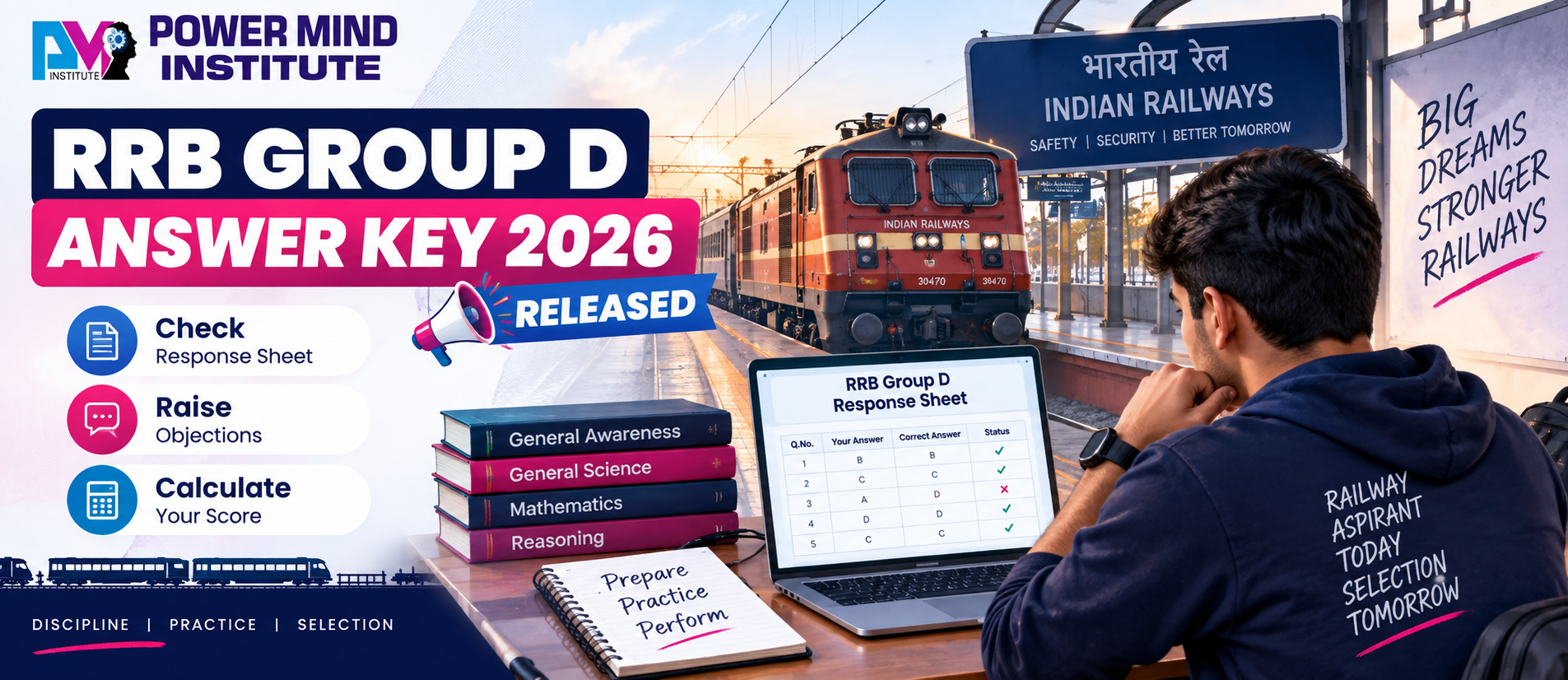 RRB Group D Answer Key 2026 Released: How to Check Response Sheet, Raise Objections & Calculate Your Score