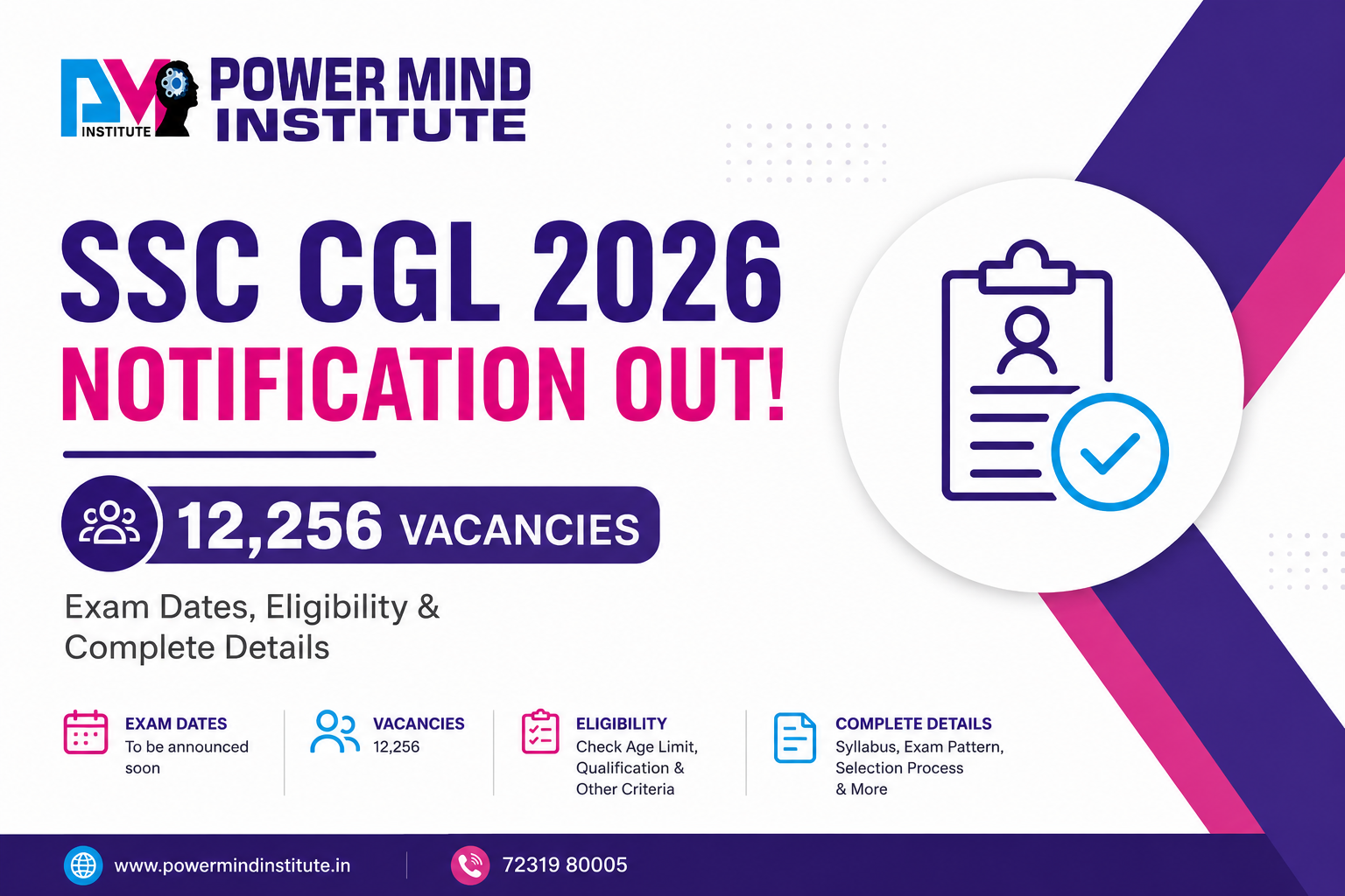 SSC CGL 2026 Notification Out: 12,256 Vacancies, Exam Dates, Eligibility & Complete Details