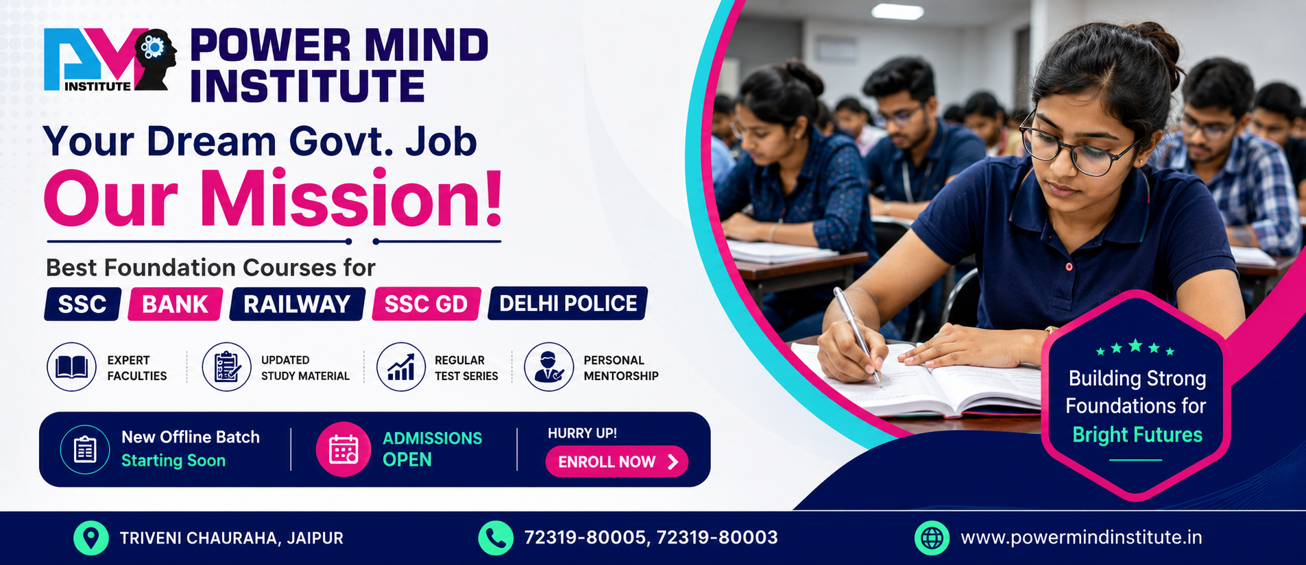Best Foundation Courses for Government Exams in Jaipur: SSC, Bank, Railway, SSC GD & Delhi Police