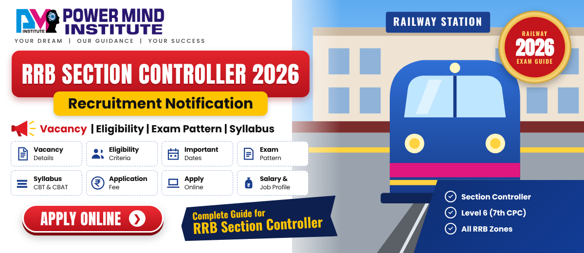RRB Section Controller Recruitment 2026: Notification, Vacancy, Eligibility, Exam Pattern & Apply Online